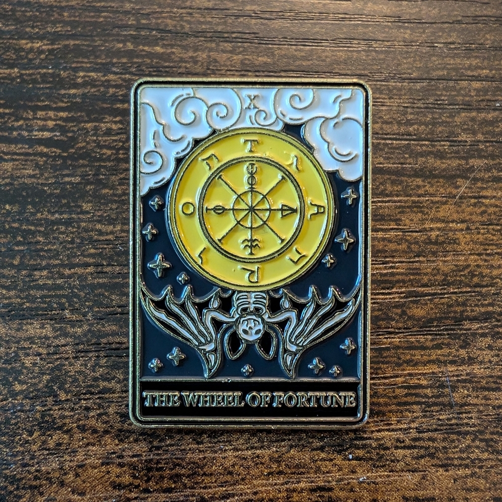 Wheel of Fortune Tarot Card Enamel Pin